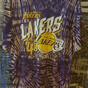 NBA Purple and Gold Tie-Dye Shirt lakers basketball